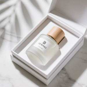 Ưu đãi đặc biệt chai nước hoa rỗng 50ml màu trắng mờ chai nước hoa sang trọng 100mi với bao bì hộp và nắp gỗ - Product Image 2