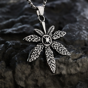 Yunnique-collar con colgante de flor de acero inoxidable para hombre, diseño geométrico, regalo, joyería, accesorio de moda - Product Image 1