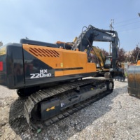 Excavadora Hyundai HX220HD de 22 Toneladas Usada y Excavadora HX220LC con Motor Original, Bajo Consumo de Combustible, Oruga Mediana de Trabajo Pesado, en Stock