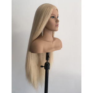 Cabeza de Maniquí con Hombros Anchos y Pelo Humano Largo para Peinados de Novia y Prácticas de Cosmetología y Peluquería - Product Image 6