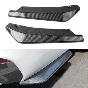 Juego de molduras universales para esquinas de parachoques trasero, ABS, patrón de carbono negro, para kits de carrocería de automóviles - Product Image 4