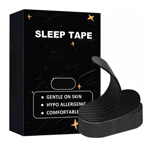 Ruban buccal avec logo personnalisé à prix d'usine pour dormir anti-ronflement, ruban pour les lèvres respirant hypoallergénique infusé de collagène - Product Image 1