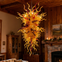 Suspension d'escalier pendentif cuisine lumière soufflée à la main Murano Villa Restaurant lampe Art lustre en verre