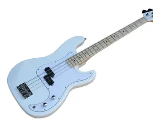Flyoung गुणवत्ता सफेद इलेक्ट्रिक बास गिटार 4 स्ट्रिंग्स बास P बास