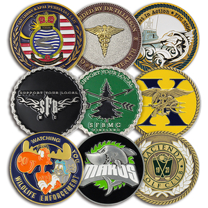 Monedas de Desafío de Metal Antiguas con Logotipo Personalizado de Fábrica, Estilo Feng Shui, con Acabado en Oro y Diseño Esmaltado - Product Image 4
