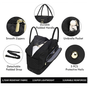 Hot Selling Portable 2 Pieces Travel Bag Storage for Women Oxford Material with Fashion Zipper Closure Toiletry Bag Included - Product Image 4