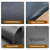 Tapis de yoga en caoutchouc naturel PU de haute qualité avec logo personnalisé, 5 mm, antidérapant, absorbant la transpiration, pour studio de yoga, OEM, anti-déchirure, haute densité