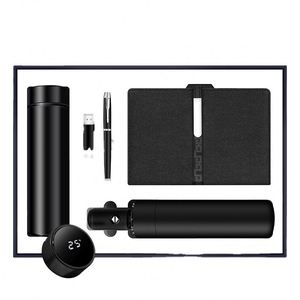 Set de Regalo para Viajes de Negocios: Cuaderno A5, Bolígrafo, Termo con Indicador de Temperatura, Paraguas - para Trabajadores en Movimiento - Product Image 1