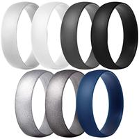 Bagues en Silicone pour hommes et femmes, 6mm, 1 anneau, 7 bagues de mariage, sécurité et confortable