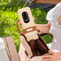 Bouilloire électrique portable de 600 ml en acier inoxydable, tasse à eau de voyage avec fonction de chauffage, petite et pratique pour une utilisation en déplacement