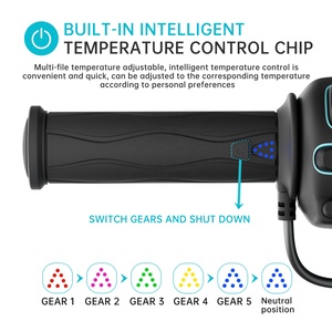 Système de chauffage de moto Poignées chauffantes électriques 22mm 5 niveaux Poignées chauffantes réglables <span class=keywords><strong>pour</strong></span> <span class=keywords><strong>scooter</strong></span> - Product Image 3