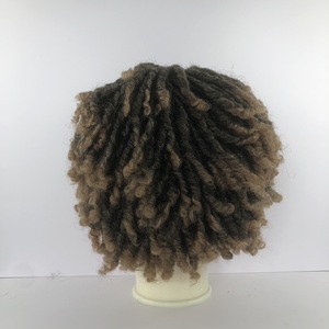 All'ingrosso sintetico Afro crespo riccio 12 pollici <span class=keywords><strong>parrucca</strong></span> colorata <span class=keywords><strong>parrucca</strong></span> Afro Twist capelli sintetici <span class=keywords><strong>parrucca</strong></span> per <span class=keywords><strong>uomo</strong></span> nero - Product Image 5