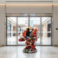 Robot électrique à roulettes pour enfants et adultes (métal et fibre de verre) pour une utilisation en intérieur/extérieur, parcs d'attractions, centres commerciaux, etc.