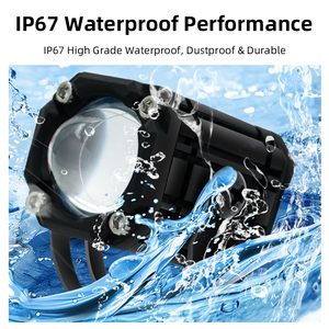 12V Motorcycle <b>LED</b> <b>Spot</b> Light - 4 Modes Strobe High/Low Beam Waterproof Auxiliary Light for Scooter ATV - Product Image 3