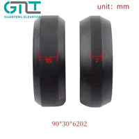 Galet de guidage de contrepoids de cabine d'ascenseur Toshiba 70*25*6202 90*30*6202, pièce de rechange résistante à l'usure pour roue de guidage d'ascenseur