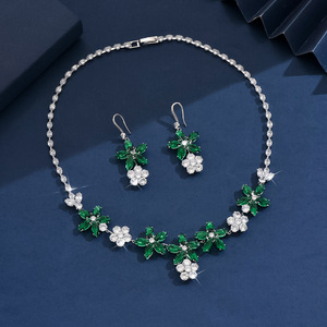 Parure de bijoux vintage plaqué or de luxe, style européen et américain, avec pendentif perle, boucles d'oreilles et collier ras du cou, pour anniversaire - Product Image 2
