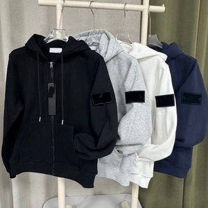 <span class=keywords><strong>Felpa</strong></span> <span class=keywords><strong>con</strong></span> <span class=keywords><strong>Cappuccio</strong></span> Stile Americano di Tendenza <span class=keywords><strong>con</strong></span> Imbottitura Aggiunta <span class=keywords><strong>e</strong></span> Ricamo in Cotone Spesso per <span class=keywords><strong>Uomo</strong></span> - Product Image 1