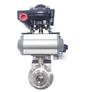 2inch 50.8mm vệ sinh thép không gỉ SS304 kẹp Van bướm với thiết bị truyền động khí nén + Van điện từ + công tắc giới hạn - Product Image 1