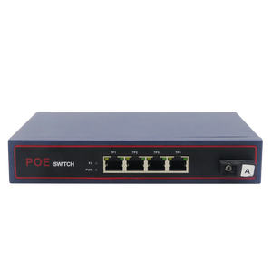 Conmutador de Red Gigabit de Venta Caliente de Fábrica, 1 Fibra 4 RJ45, Convertidor de Medios de Fibra Óptica BIDI 20KM, Conmutador PoE, Conmutador Ethernet - Product Image 1