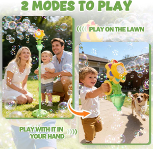 Machine à bulles sur pied réglable de 120 cm, souffleur de bulles automatique rechargeable <span class=keywords><strong>avec</strong></span> <span class=keywords><strong>lumière</strong></span> LED pour les jeux d'enfants <span class=keywords><strong>en</strong></span> extérieur - Product Image 3