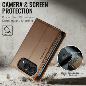 Étui portefeuille en cuir PU CaseMe pour iPhone Duo, coque de protection antichoc avec fentes pour cartes et béquille, OEM ODM - Product Image 5