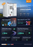 Système de stockage d'énergie solaire hors réseau industriel et commercial, batterie au lithium-fer Lifepo4 à refroidissement par air, 265 kWh, 314 Ah, armoire ESS