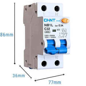 Interruptores de Circuito Chint de 32A Serie NB1L1, Interruptor <span class=keywords><strong>Diferencial</strong></span> Magnetotérmico 1P+N de Alta Protección - Product Image 4