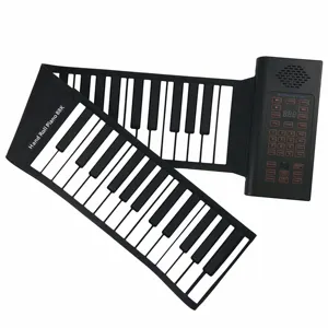 Keyboard pengontrol portabel 88 tombol, Keyboard Piano MIDI USB fleksibel gulung untuk anak-anak dan dewasa