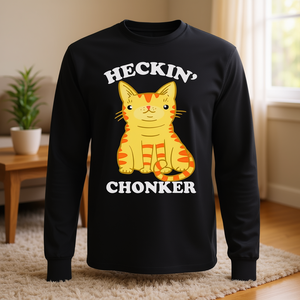 เสื้อยืดแขนยาวเฮคกิน'ชอนเกอร์ แคท ฟัตแคท ออเรนจ์ แทบบี้ พรีเมียม - Product Image 3