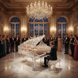 <span class=keywords><strong>Pianoforte</strong></span> a Coda in Acrilico Trasparente di Alta Gamma per Sale Matrimoni e Banchetti - Product Image 5