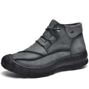 Botas Térmicas Unisex de Invierno, de Cuero Genuino, Impermeables, con Forro de Tela, Plantilla de Felpa, Suela Gruesa y Cómoda, de Goma EVERGREEN - Product Image 3