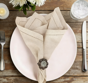 Leinen-Servietten, Waschbare und Wiederverwendbare Natürliche Flachs-Servietten für Essen, Partys, Hochzeiten, Feiertage & Alltäglichen Gebrauch - Product Image 4