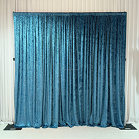 Backdrop Beludru Mewah untuk Pesta Pernikahan dan Acara, Ukuran 10 FT dan 12 FT, Warna Biru, Ungu, Pink, Ivory, Hijau Sage, Hitam, Merah, Diskon Besar