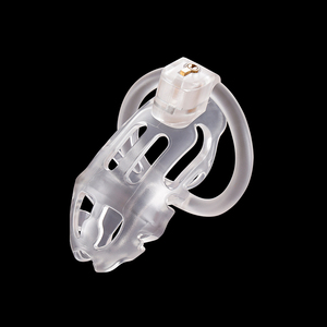 <span class=keywords><strong>Cage</strong></span> de chasteté entièrement fermée en silicone et plastique, prix fabricant, <span class=keywords><strong>cage</strong></span> de chasteté tendance pour hommes, maille, petite et grande taille - Product Image 4