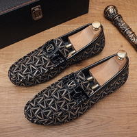 Nouvelles Chaussures d'été pour Hommes : Mocassins Tendance en Cuir Souple à Semelle Souple, Imprimés et Haut de Gamme