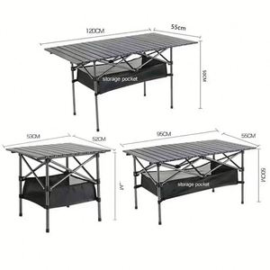 Mesa de Picnic Plegable Portátil de Acero para Exteriores, Muebles de Camping, Marca Oudtoor - Product Image 2