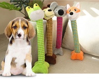 Jouet à mâcher interactif pour chiots, animaux mignons, jouet à mâcher pour chien avec grenouille, renard, koala, singe, peluche, caoutchouc, jouet de dentition pour chiot