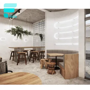 Melk Thee Winkel Meubels Coffeeshop Levert Koffie Decor Cafe Tellers Cafe Meubilair Tafels Voor Restaurants Cafe 3D Ontwerp