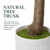 Arbre de la prospérité artificiel réaliste de 160 cm avec pot, ignifuge, certifié GPSR, pour la décoration de bureaux, hôtels et événements, emballage KD, OEM ODM