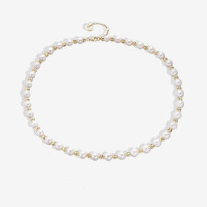 Kalung Mutiara Air Tawar Bentuk Baroque untuk Wanita, Rantai Perak Sterling 925 Berlapis Rhodium/Emas, Elegan - Product Image 3