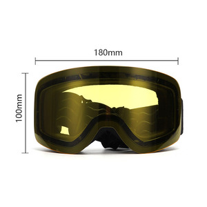 Lunettes de <span class=keywords><strong>ski</strong></span> rétro sans cadre, anti-buée, <span class=keywords><strong>OTG</strong></span>, magnétiques, avec logo personnalisé, vente en gros, lunettes de sport pour snowboard, lunettes de neige magnétiques - Product Image 3