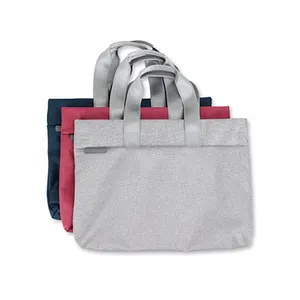 Kangbai Single Shoulder Large Capacity Portable Document Bag Zipper Canvas Bag MODERNOFFICE