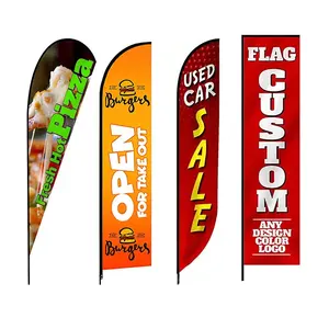 High Quality Cheap Price Rectangle Beach Flag Pole Stands Sublimation Feather Flag