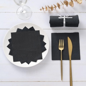 Halloween Đặc Biệt Chất Lượng Cao Dùng Một Lần 2-Ply Giấy Serviettes Tùy Chỉnh Màu Đen Mô Khăn Ăn Với Logo Cho Cà Phê Sử Dụng Cửa Hàng - Product Image 2