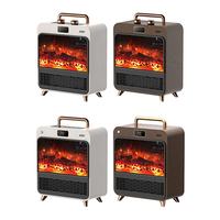 Chauffage Électrique Portable Autonome PTC avec Effet Flamme 3D, Installation Facile, Protection Contre la Surchauffe, Style Poêle/Foyer, Économe en Énergie
