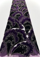 Tissu de dentelle française luxueux et écologique en velours brodé de grosses perles et de sequins, fait main, pour mariage nigérian, motifs floraux pour femmes