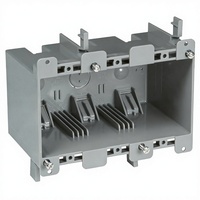 NBKEAO W355R Boîtier d'encastrement poli 3 modules pour interrupteur et prise, bleu, PVC, IP, pour travaux anciens, 152X94X95, Chine