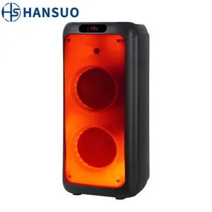 HANSUO 10 Zoll Wireless Kalonka Custom Lautsprecher tragbarer Lautsprecher mit Mikrofon LED-Leuchten Tragbarer Lautsprecher Audio Sound bar HS-TD10H8