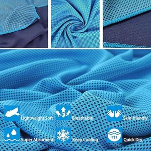 Microfiber <b>Instant</b> Cooling Quick Dry Sports Gym Yoga Workout <b>Cold</b> Ice Towel Custom Logo - Product Image 4