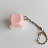 Porte-clés en forme de chat, bouton de clavier mécanique, jouet anti-stress pour la décompression, pendentif pour soulager le stress